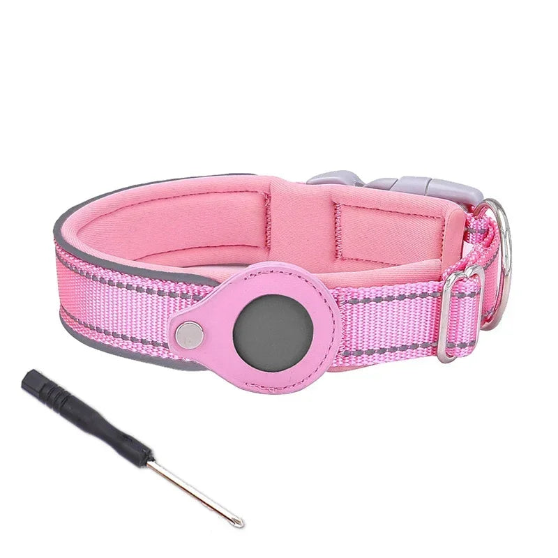Dog Collar with AirTag Holder