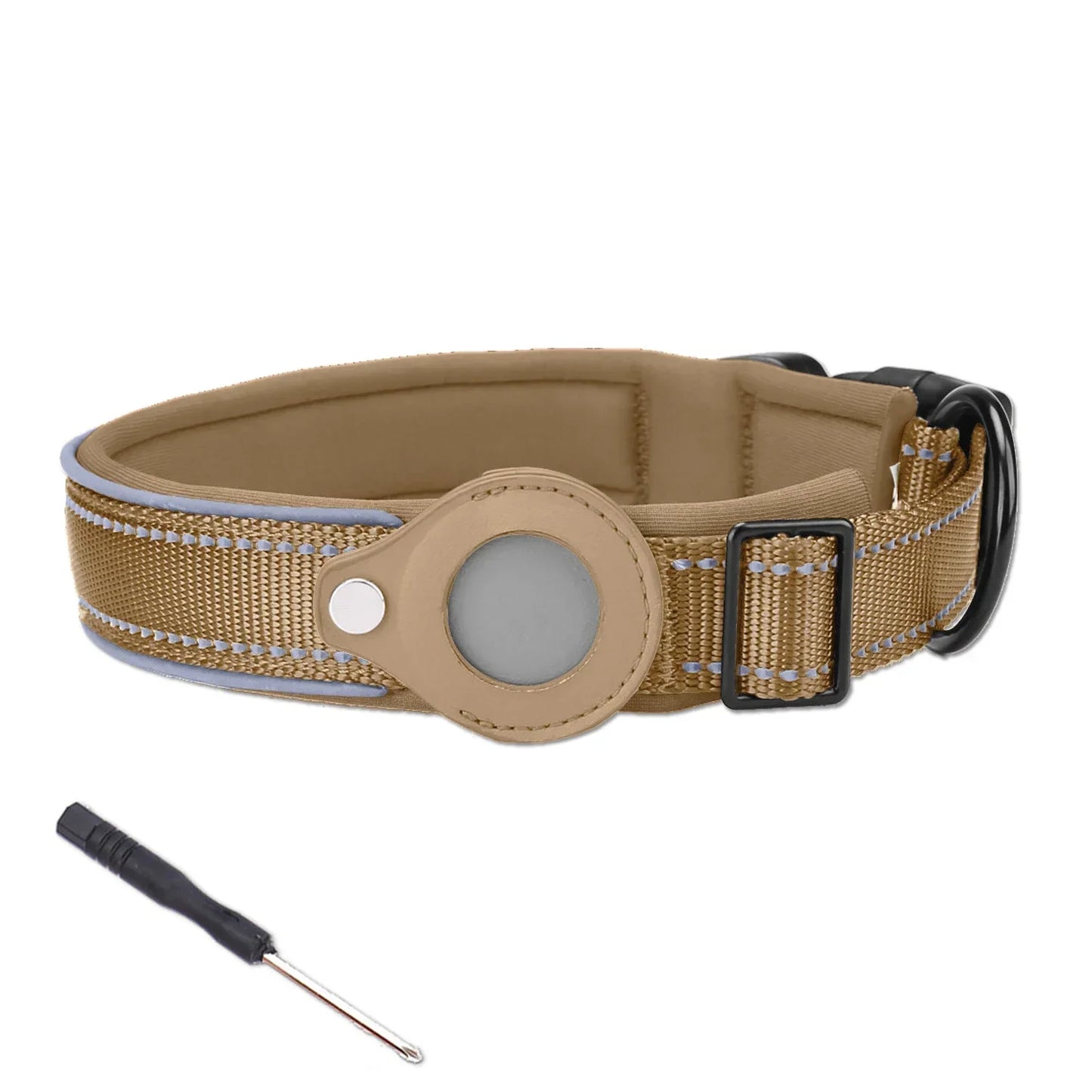 Dog Collar with AirTag Holder