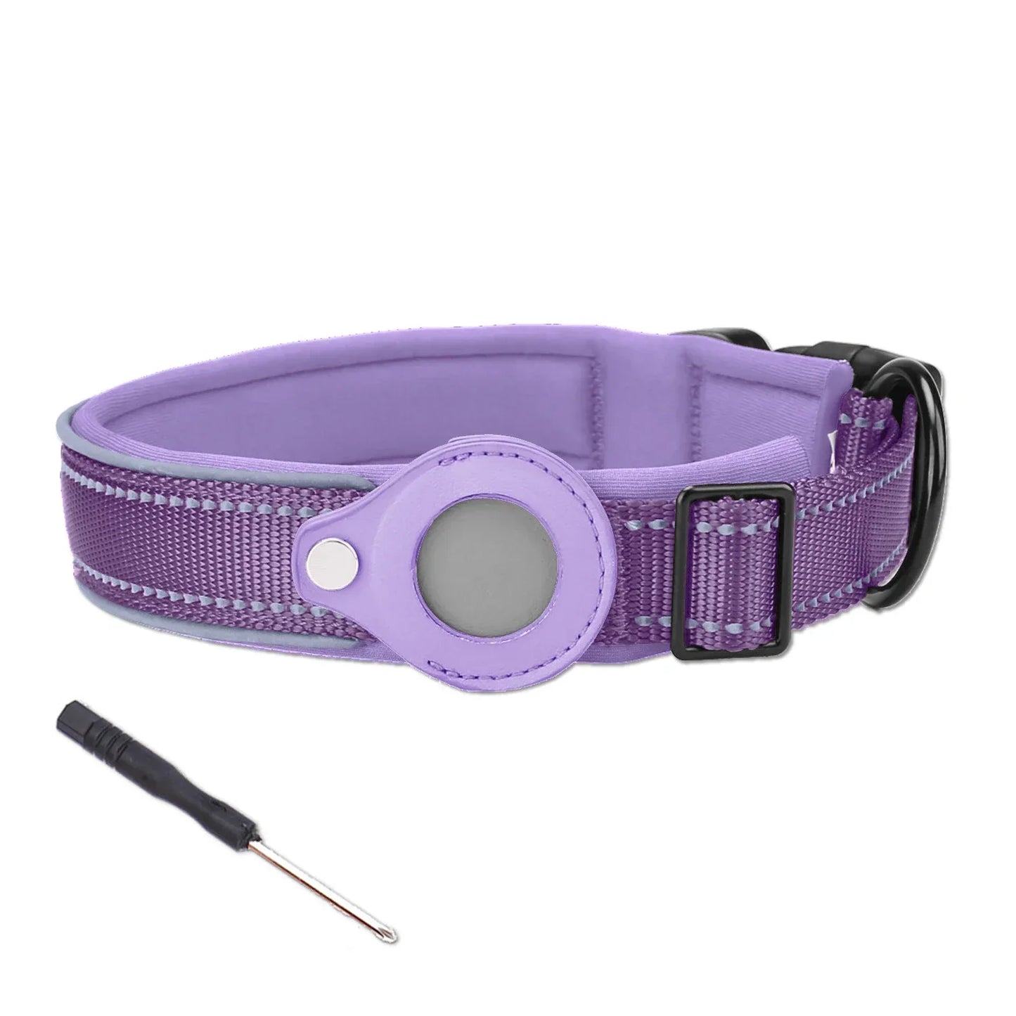 Dog Collar with AirTag Holder